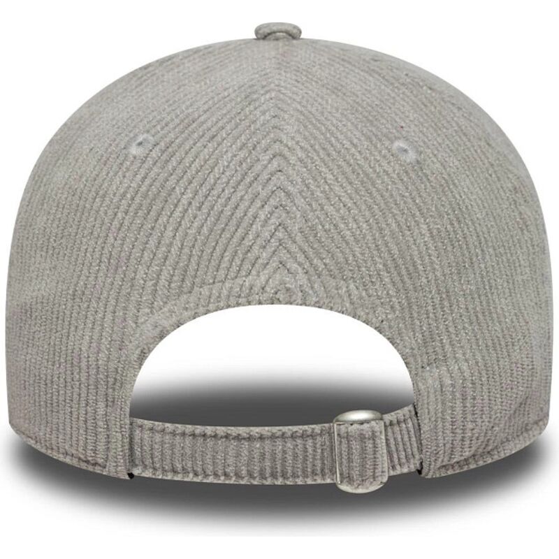 bone-curvo-cinza-ajustavel-com-logo-vermelho-9twenty-fleck-cord-da-associazione-sportiva-roma-serie-a-da-new-era