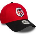 bone-curvo-vermelho-e-preto-snapback-para-crianca-9forty-team-da-stade-toulousain-top-14-da-new-era