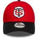 bone-curvo-vermelho-e-preto-snapback-para-crianca-9forty-team-da-stade-toulousain-top-14-da-new-era