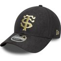 bone-curvo-cinza-snapback-9forty-m-crown-suede-da-stade-toulousain-top-14-da-new-era