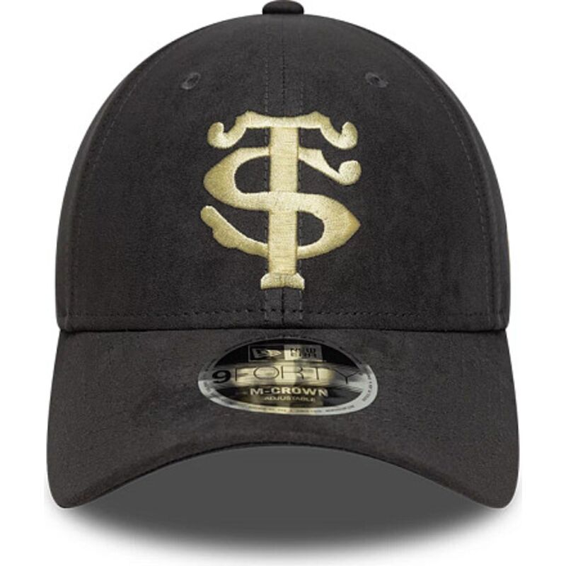 bone-curvo-cinza-snapback-9forty-m-crown-suede-da-stade-toulousain-top-14-da-new-era