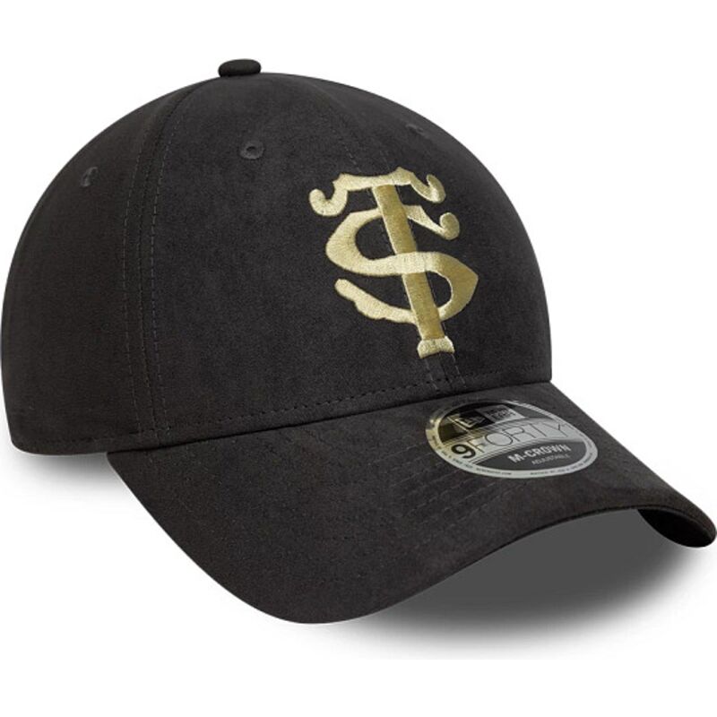 bone-curvo-cinza-snapback-9forty-m-crown-suede-da-stade-toulousain-top-14-da-new-era