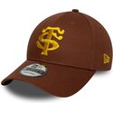 bone-curvo-castanho-snapback-9forty-seasonal-da-stade-toulousain-top-14-da-new-era