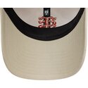bone-curvo-bege-ajustavel-com-logo-vermelho-9twenty-faux-suede-da-stade-toulousain-top-14-da-new-era