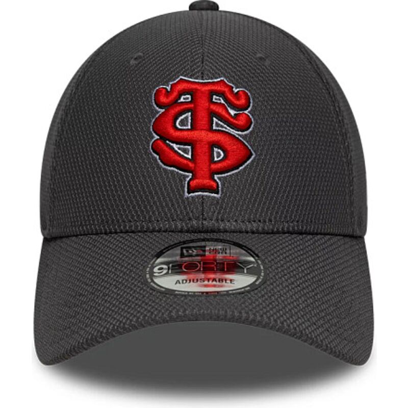 bone-curvo-cinza-snapback-com-logo-vermelho-9forty-diamond-era-da-stade-toulousain-top-14-da-new-era