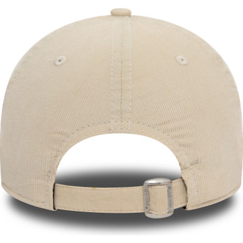 bone-curvo-bege-ajustavel-com-logo-bege-9forty-baby-cord-da-stade-toulousain-top-14-da-new-era