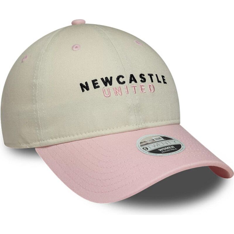 bone-curvo-bege-e-rosa-ajustavel-para-mulheres-9twenty-da-newcastle-united-football-club-premier-league-da-new-era