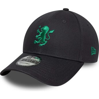 Boné curvo cinza ajustável com logo verde 9FORTY Seasonal da Aston Villa Football Club Premier League da New Era