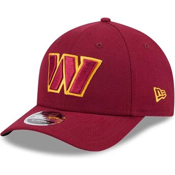 Boné curvo vermelho snapback 9FORTY M-Crown Team da Washington Commanders NFL da New Era