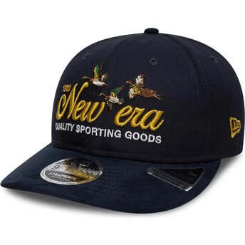 Boné curvo azul marinho ajustável 9FIFTY Retro Crown Suede da New Era