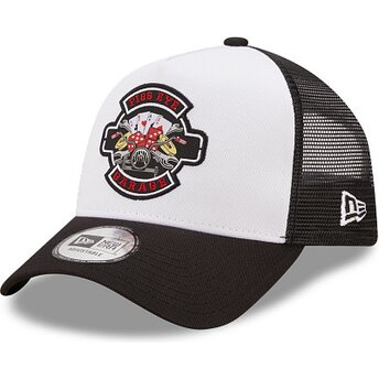 Boné trucker preto e branco A Frame Location Icon da Pigs Eye Garage da New Era