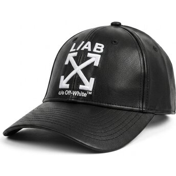 Boné curvo preto ajustável Clamp Arrows PU Leather da L/AB c/o Off-White™