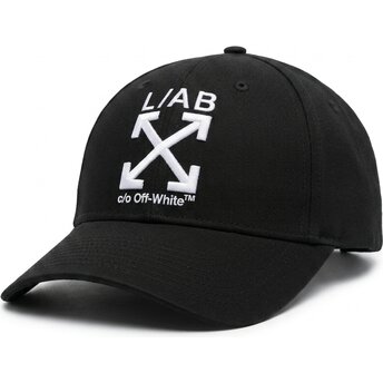 Boné curvo preto ajustável com logo branco Clamp Arrows Twill da L/AB c/o Off-White™