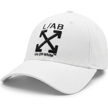 Boné curvo branco ajustável com logo preto Clamp Arrows Twill da L/AB c/o Off-White™