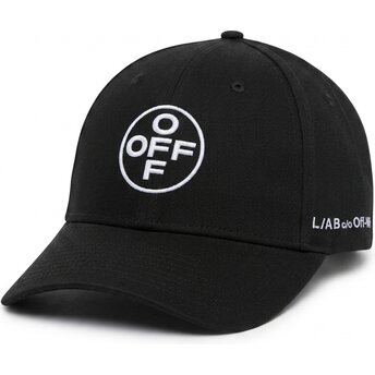 Boné curvo preto ajustável com logo branco Off Embroidered Twill da L/AB c/o Off-White™