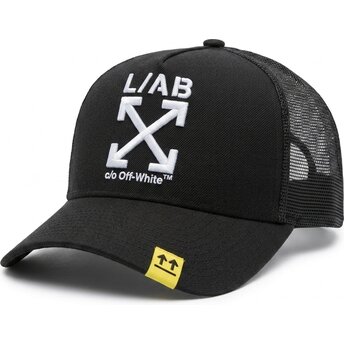 Boné trucker preto com logo branco Clamp Arrows da L/AB c/o Off-White™
