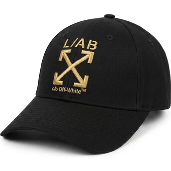 Boné curvo preto ajustável com logo dourado Clamp Arrows Twill da L/AB c/o Off-White™