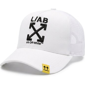 Boné trucker branco com logo preto Clamp Arrows da L/AB c/o Off-White™