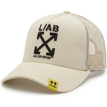 Boné trucker bege com logo preto Clamp Arrows da L/AB c/o Off-White™