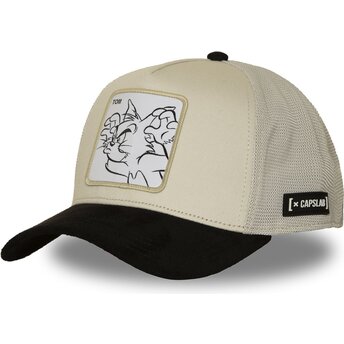 Boné trucker bege e preto Tom TAJ9 BICO Looney Tunes da Capslab
