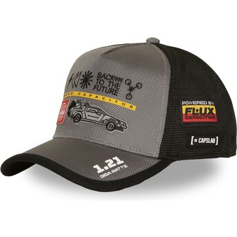 Boné trucker cinza e preto DMC DeLorean BTF2 BTF Regresso ao Futuro da Capslab