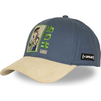 Boné curvo azul e bege snapback Kawaki Uzumaki BOR KAW Boruto da Capslab