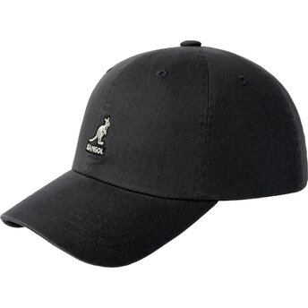 Boné curva preto fita ajustável Washed Baseball Black de Kangol
