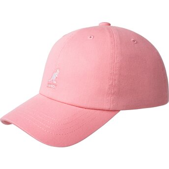 Boné curva rosa fita ajustável Washed Baseball Pepto de Kangol