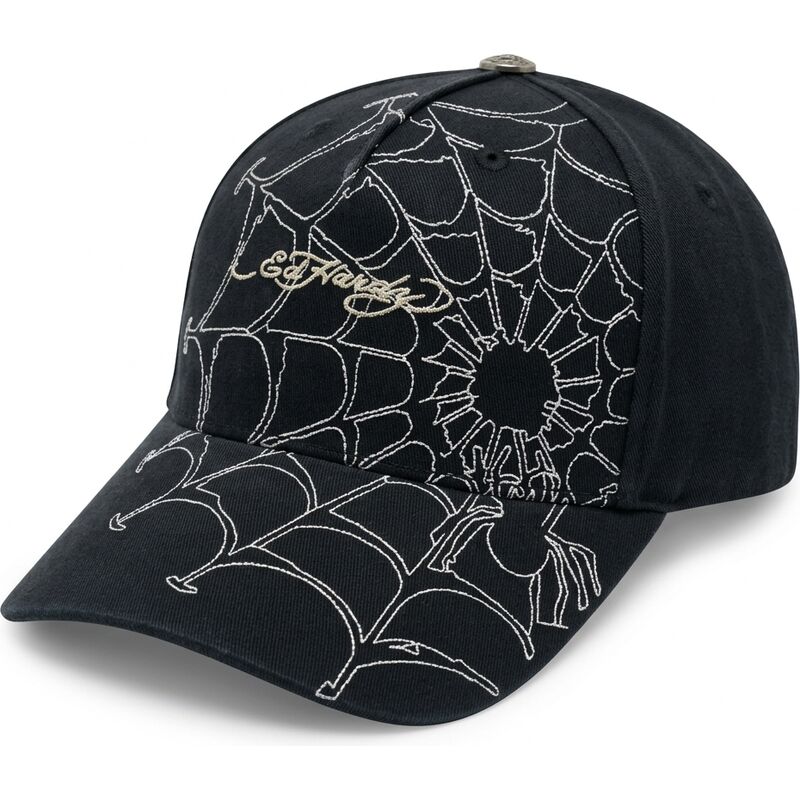 bone-curvo-preto-e-branco-ajustavel-spiderweb-da-ed-hardy
