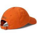 bone-curvo-laranja-escuro-ajustavel-com-logo-verde-cotton-chino-classic-sport-da-polo-ralph-lauren