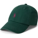 bone-curvo-verde-escuro-ajustavel-com-logo-grena-cotton-chino-classic-sport-da-polo-ralph-lauren