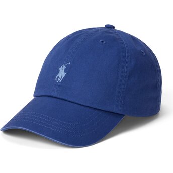 Boné curvo azul marinho ajustável com logo azul Cotton Chino Classic Sport da Polo Ralph Lauren