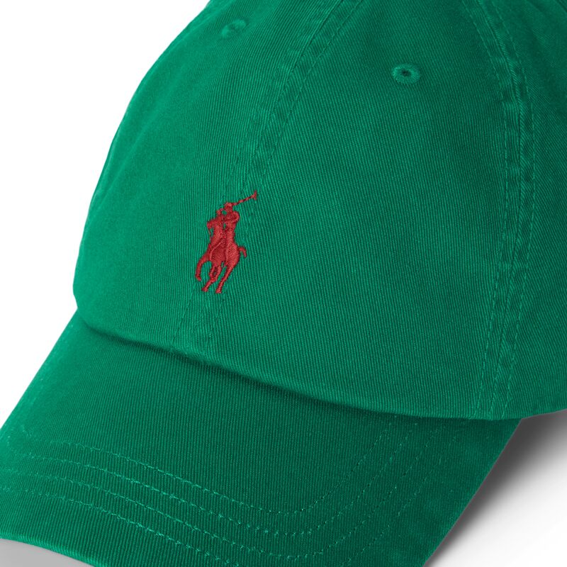 bone-curvo-verde-ajustavel-com-logo-vermelho-cotton-chino-classic-sport-da-polo-ralph-lauren
