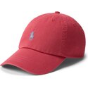 bone-curvo-vermelho-ajustavel-com-logo-cinza-cotton-chino-classic-sport-da-polo-ralph-lauren
