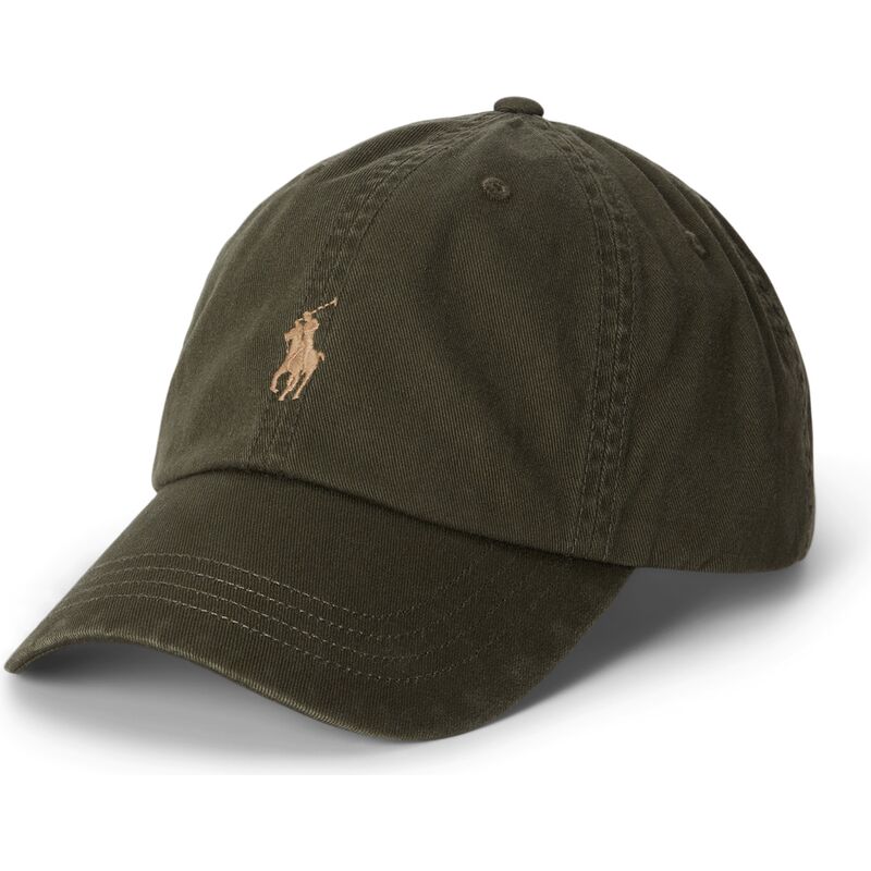 bone-curvo-verde-escuro-ajustavel-com-logo-castanho-cotton-chino-classic-sport-da-polo-ralph-lauren