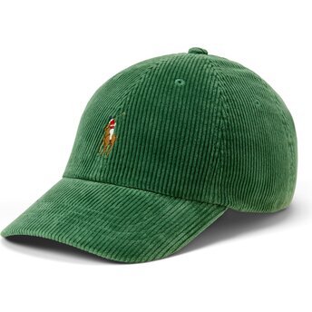 Boné curvo verde ajustável Corduroy da Polo Ralph Lauren