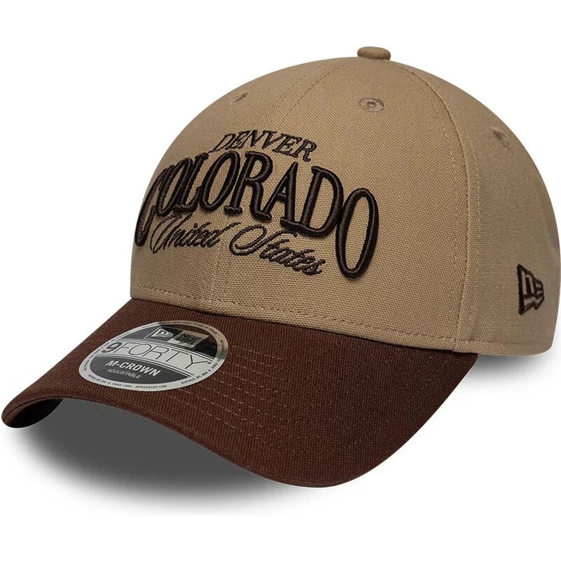 bone-curvo-castanho-ajustavel-9forty-m-crown-wordmark-da-denver-colorado-da-new-era bone-curvo-castanho-ajustavel-9forty-m-crown-wordmark-da-denver-colorado-da-new-era