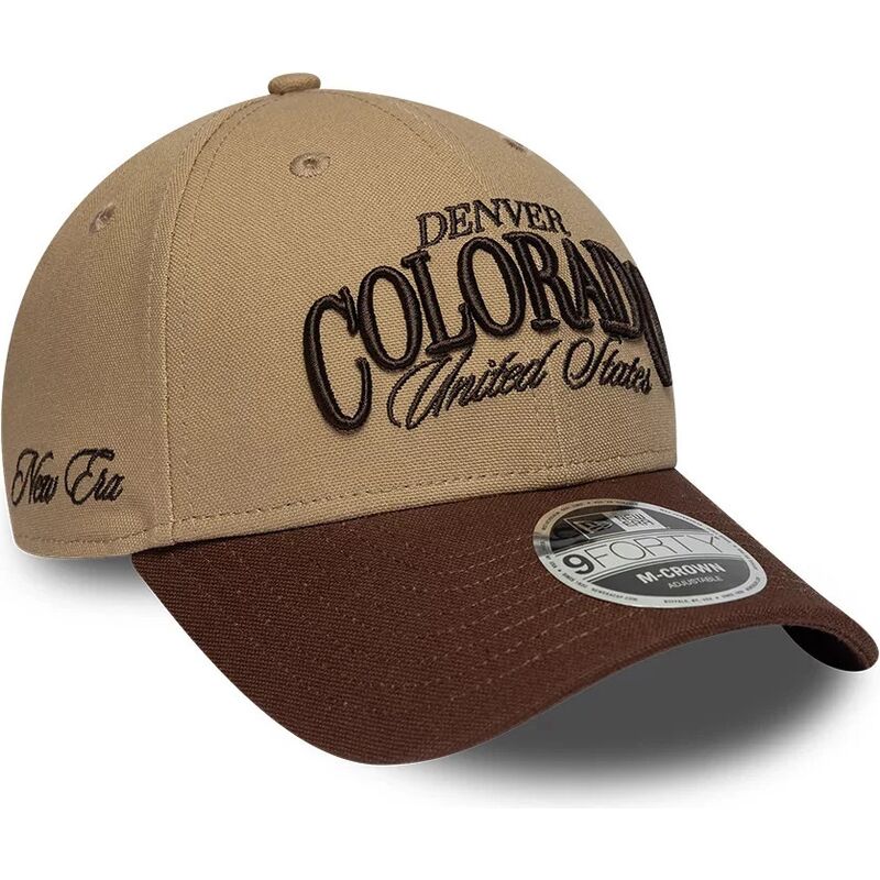 bone-curvo-castanho-ajustavel-9forty-m-crown-wordmark-da-denver-colorado-da-new-era bone-curvo-castanho-ajustavel-9forty-m-crown-wordmark-da-denver-colorado-da-new-era