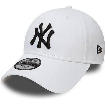Boné curvo branco ajustável para criança 9FORTY League Essential da New York Yankees MLB da New Era