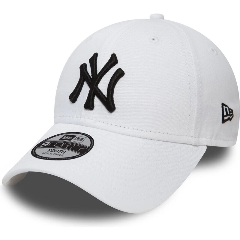 bone-curvo-branco-ajustavel-para-crianca-9forty-league-essential-da-new-york-yankees-mlb-da-new-era