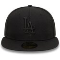 bone-plano-preto-justo-com-logo-preto-59fifty-league-essential-da-los-angeles-dodgers-mlb-da-new-era