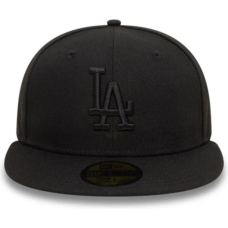 bone-plano-preto-justo-com-logo-preto-59fifty-league-essential-da-los-angeles-dodgers-mlb-da-new-era