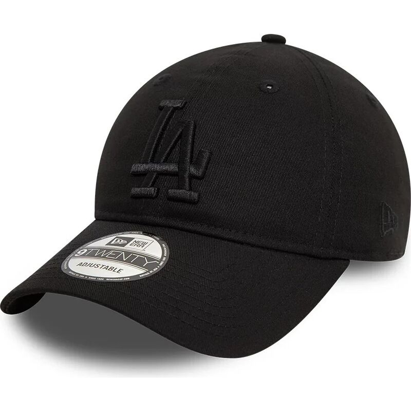 bone-curvo-preto-ajustavel-com-logo-preto-9twenty-league-essential-da-los-angeles-dodgers-mlb-da-new-era