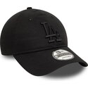 bone-curvo-preto-ajustavel-com-logo-preto-9twenty-league-essential-da-los-angeles-dodgers-mlb-da-new-era
