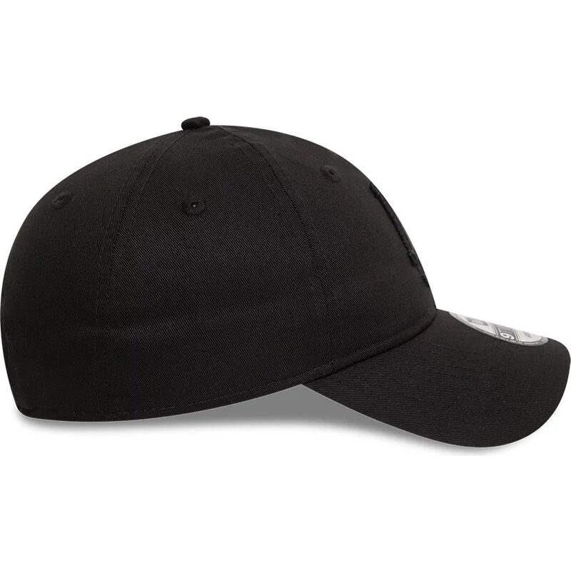 bone-curvo-preto-ajustavel-com-logo-preto-9twenty-league-essential-da-los-angeles-dodgers-mlb-da-new-era