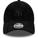 bone-curvo-preto-ajustavel-para-mulheres-com-logo-preto-9forty-cord-da-new-york-yankees-mlb-da-new-era