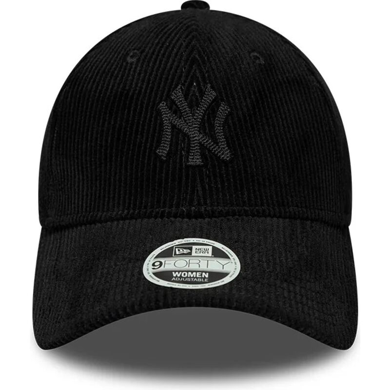 bone-curvo-preto-ajustavel-para-mulheres-com-logo-preto-9forty-cord-da-new-york-yankees-mlb-da-new-era