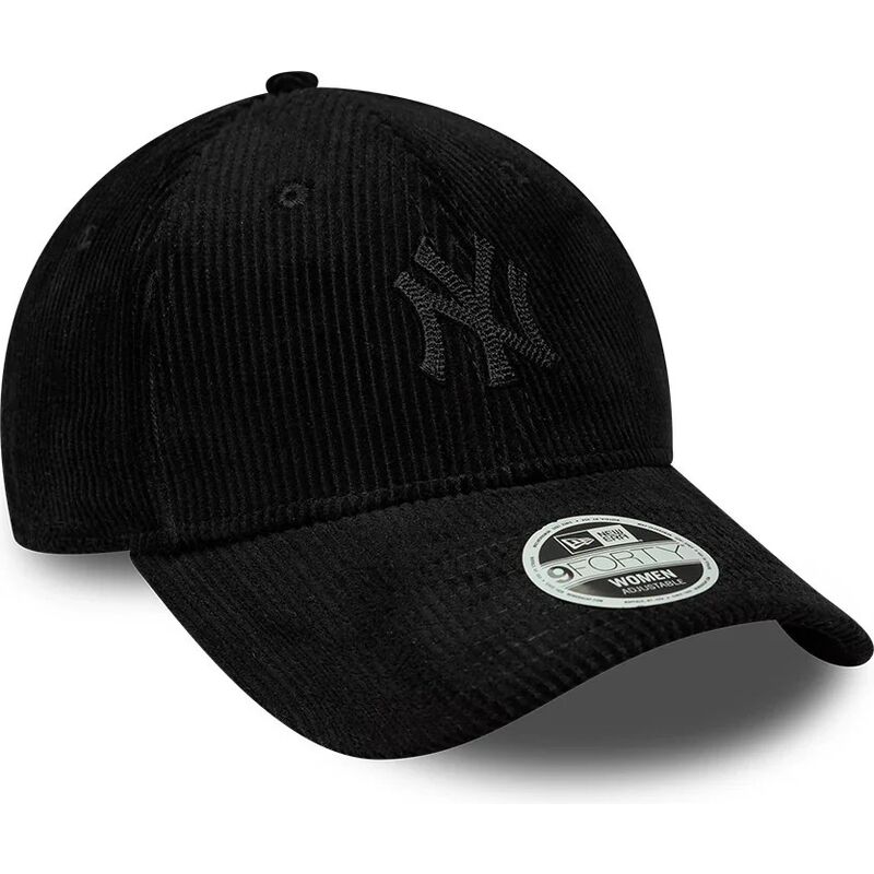 bone-curvo-preto-ajustavel-para-mulheres-com-logo-preto-9forty-cord-da-new-york-yankees-mlb-da-new-era