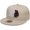 bone-plano-bege-snapback-urso-9fifty-outdoor-icon-da-new-york-yankees-mlb-da-new-era