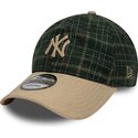 bone-curvo-verde-e-bege-ajustavel-9twenty-mix-check-da-new-york-yankees-mlb-da-new-era